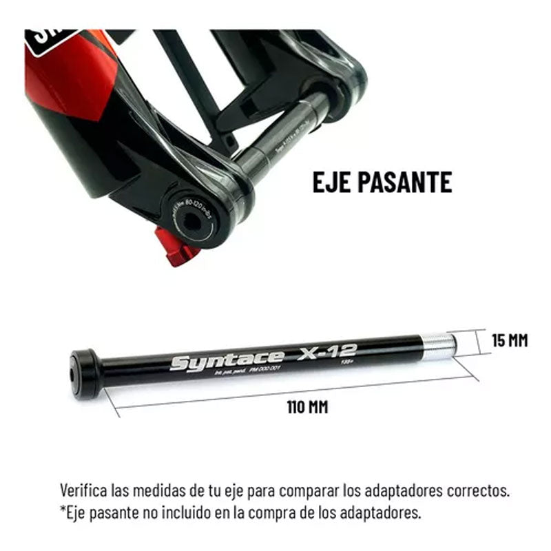 Adaptador para Eje ROCKBROS TZP 110 x 15 mm